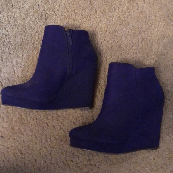 Purple wedge booties. Fun and sassy - Picture 2 of 3